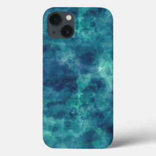 Blaue Aquamarine Aquarellabstraktion Case-Mate iPhone Hülle