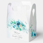 Blaue aquamarine Blume Blumenkiste Gastgeschenk Ho Geschenkschachtel (Geöffnet)