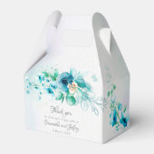 Blaue aquamarine Blume Blumenkiste Gastgeschenk Ho Geschenkschachtel (Vorderseite)