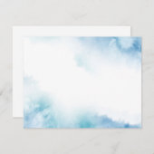 Blaue Aquamarine Farbe Abstrakter Rahmen Mitteilungskarte (Vorne/Hinten)