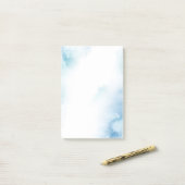 Blaue Aquamarine Farbe Abstrakter Rahmen Post-it Klebezettel (Auf Schreibtisch)