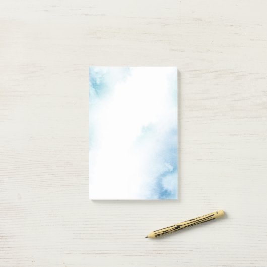 Blaue Aquamarine Farbe Abstrakter Rahmen Post-it Klebezettel (Auf Schreibtisch)