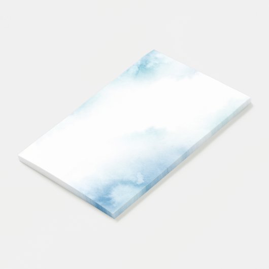 Blaue Aquamarine Farbe Abstrakter Rahmen Post-it Klebezettel (angewinkelt)