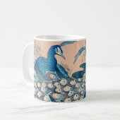 Blaue Aquamarine Friedenstruppen Kaffeetasse (Vorderseite Links)