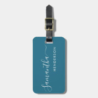 Blaue Aquamarine Gepäckmarken Hochzeitstabelle Pla