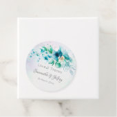 Blaue aquamarine grüne Blume Hochzeitsgeschenke Geschenkanhänger (Beispiel)