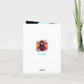 Blaue aquamarine Leiterplatten, elektronische gedr Dankeskarte (Rückseite)