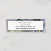 Blaue Aquamarine Lila und goldene Alkoholische Get Mini Visitenkarte (Rückseite)