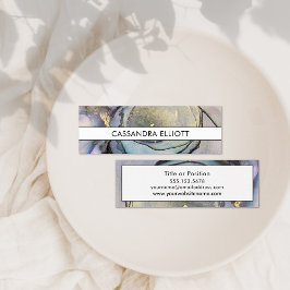 Blaue Aquamarine Lila und goldene Alkoholische Get Mini Visitenkarte