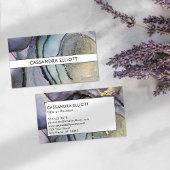 Blaue Aquamarine Lila und goldene Alkoholische Get Visitenkarte