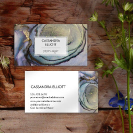 Blaue Aquamarine Lila und goldene Alkoholische Get Visitenkarte