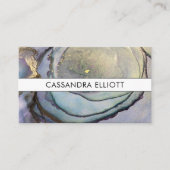 Blaue Aquamarine Lila und goldene Alkoholische Get Visitenkarte (Vorderseite)