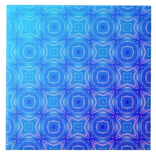 Blaue, Aquamarine, Lila und rosa Meerjungfelle Fliese (Vorderseite)