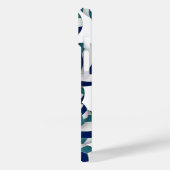 Blaue aquamarine Mädchenvolleyballmuster Case-Mate iPhone Hülle (Rückseite / Links)