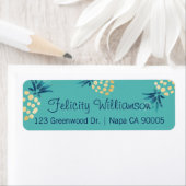 Blaue, Aquamarine und goldene Ananas Fruchtmuster (Insitu)