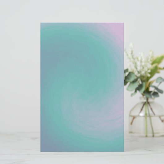 Blaue, Aquamarine und Lila Wirbelstürme Briefpapier (Stehend Vorderseite)
