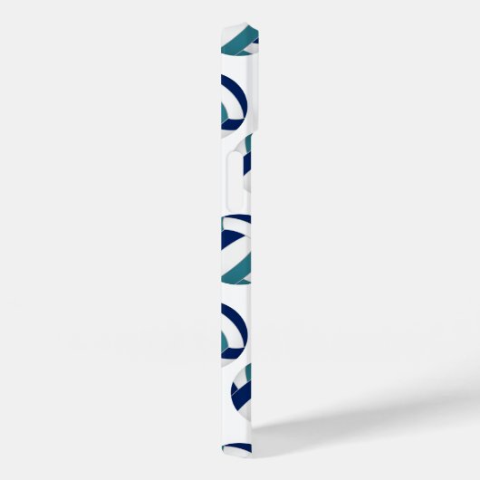 Blaue aquamarine Volleyballs für Mädchen Case-Mate iPhone Hülle (Rückseite / Rechts)