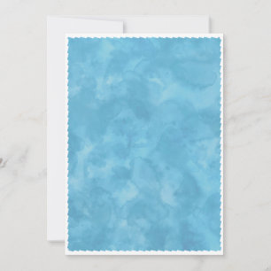 Blaue Aquarell-Baby-Shower-Hintergrund  Einladung