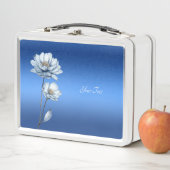 Blaue Aquarell-Blumen Lunchbox (Beispiel)
