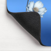Blaue Aquarell-Blumen-Mauspad Mousepad (Ecke)
