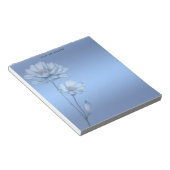 Blaue Aquarell-Blumen-Notizblock Notizblock (angewinkelt)