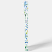 Blaue Aquarell-Blumenmonogramm Case-Mate iPhone Hülle (Rückseite / Links)