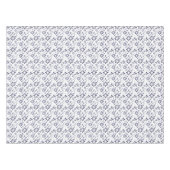 Blaue Aquarell-Blumenmuster Tischdecke (Vorderseite (Horizontal))