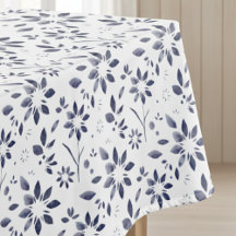 Blaue Aquarell-Blumenmuster