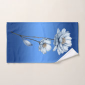 Blaue Aquarell-Blumentücher-Set Badhandtuch Set (Handtuch)