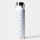 Blaue Aquarell-Botanik-Muster Trinkflasche (Vorne)