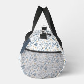 Blaue Aquarell-Botanik-Mustername Duffle Bag (Rechts)