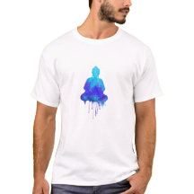 Blaue Aquarell Buddha-Malerei