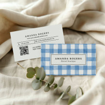 Blaue Aquarell-Büffel-Karo-QR-CODE-Flanell