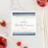 blaue Aquarell-First-Communion-Dekoration Serviette (Beispiel)