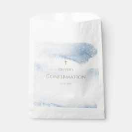 Blaue Aquarell-Jungen-Firmungsgeschenktüte Geschenktütchen