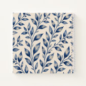Blaue Aquarell-Laub-Notebook Notizblock (Rückseite)