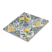 Blaue Aquarell-Limette Fliese (Seite)
