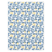 Blaue Aquarell-Limette Tischdecke (Vorderseite)