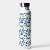Blaue Aquarell-Limette Trinkflasche (Links)