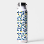 Blaue Aquarell-Limette Trinkflasche (Vorne)