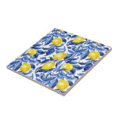 Blaue Aquarell-Limonen-Muster Fliese (Seite)