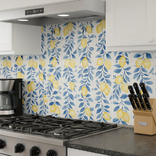 Blaue Aquarell-Limonette Fliese