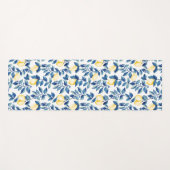 Blaue Aquarell-Limonette Yogamatte (Vorderseite (Horizontal))