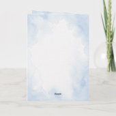 Blaue Aquarell-Meeresschnecken-Strandhochzeit Programm (Rückseite)