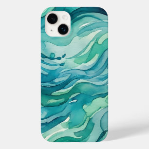 Blaue Aquarell-Ozeanwellen Case-Mate iPhone 14 Plus Hülle
