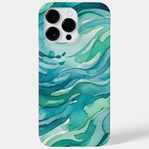 Blaue Aquarell-Ozeanwellen Case-Mate iPhone 14 Pro Max Hülle