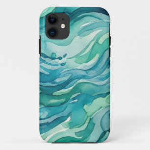 Blaue Aquarell-Ozeanwellen Case-Mate iPhone Hülle