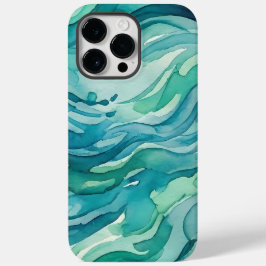 Blaue Aquarell-Ozeanwellen Case-Mate iPhone 14 Pro Max Hülle
