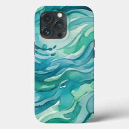 Blaue Aquarell-Ozeanwellen Case-Mate iPhone Hülle