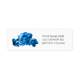 Blaue Aquarell-Rosen Elegante Hochzeit